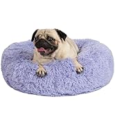 Best Pet Supplies Round Calming Dog Bed for Small, Medium & Large Dogs, Plush Donut Cuddler Pet B...