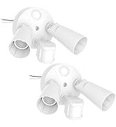 Onforu 2 Head Motion Sensor Outdoor Lights, Adjustable Twin PAR38 Holder, 2 Pack Hardwired Outdoo...