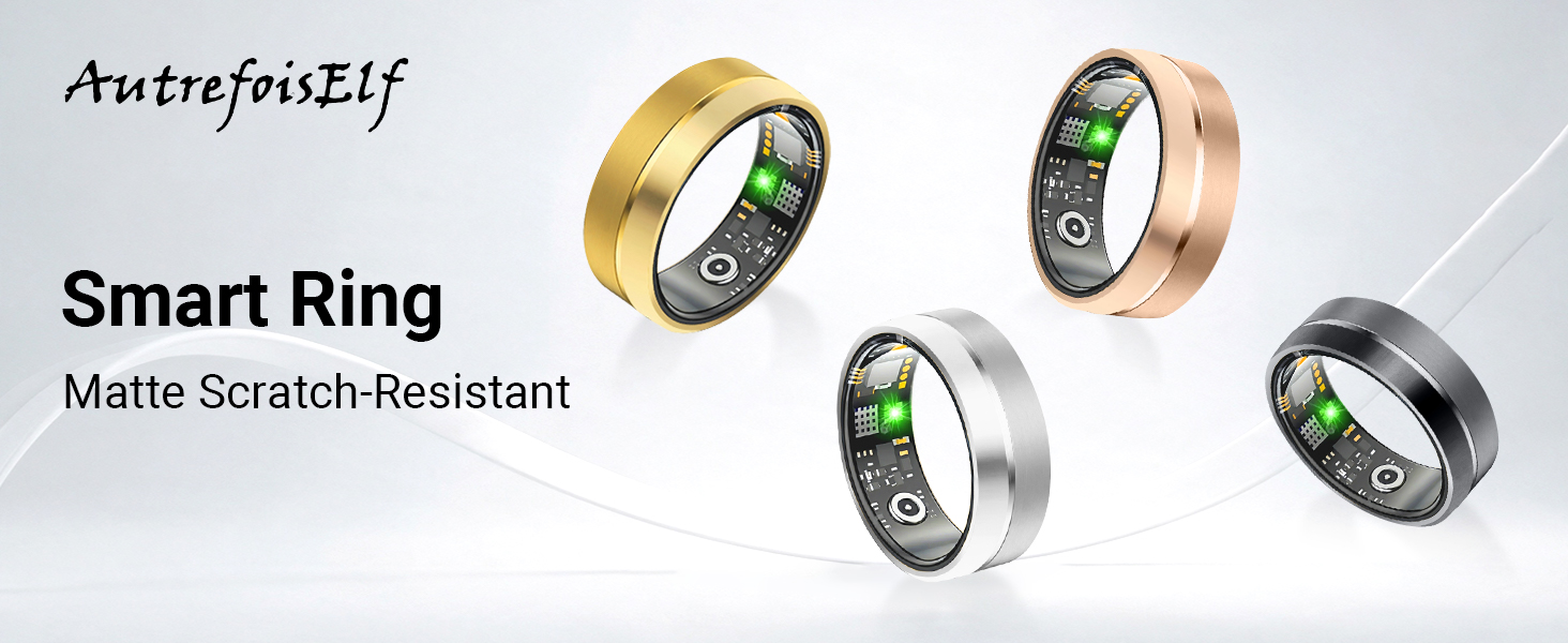 The smart ring health tracker for women and men with multiple colors and comfortable everyday wear.