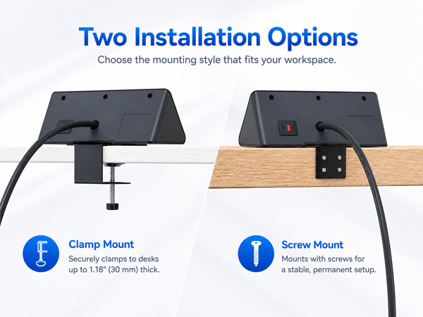 desk outlet with usb desk mount power strip desk plug with usb and outlet standing desk power strip