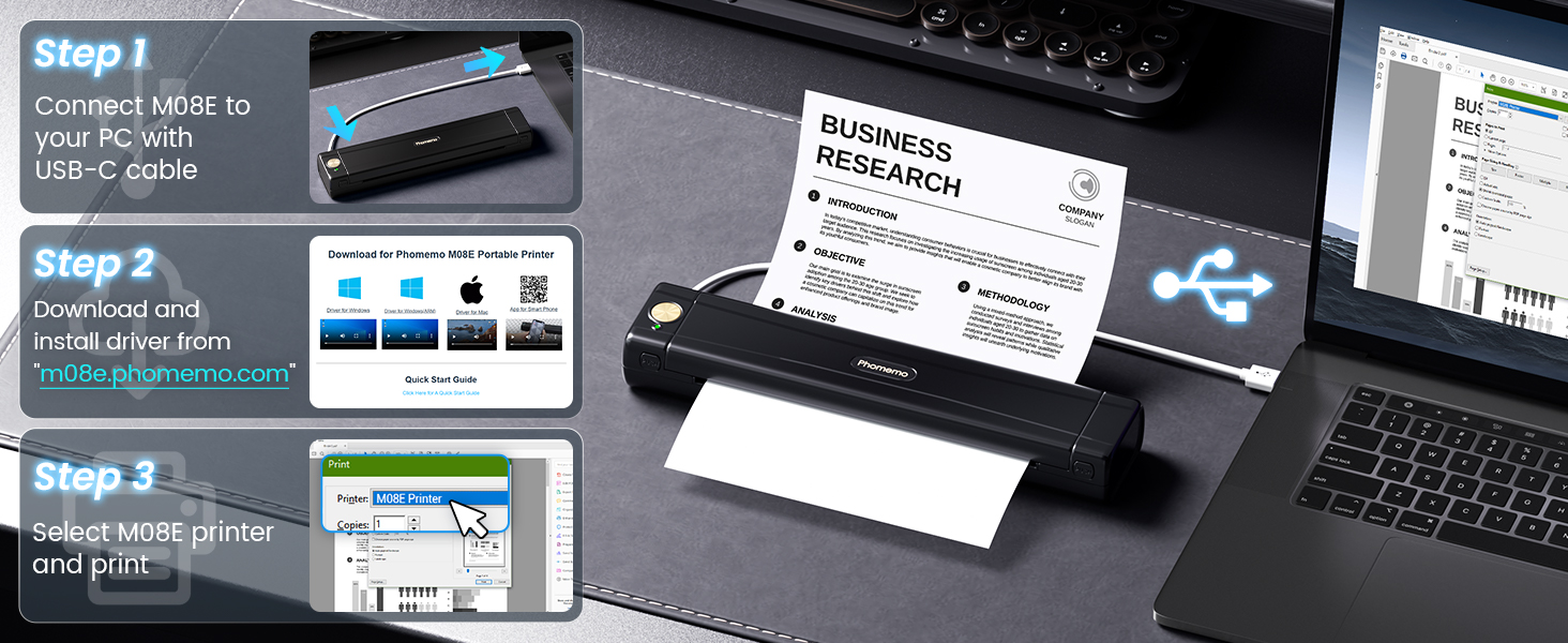 portable printer for laptop