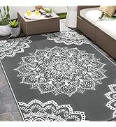 Yamaziot Waterproof Outdoor Rug 6x9 ft, Reversible Plastic Straw Rug for Patio Clearance, Camping...