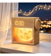 Sunrise Alarm Clock, White Noise Sound Machine, Bedroom Dimmable Moon Lamp | 20 Soothing Sounds, ...