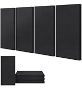 UMIACOUSTICS 4 PCS Acoustic Panels, 2“ Thick 23.6" x 11.8" Fiberglass Sound Proof Wall Panels, Se...