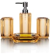 4-Piece Premium Acrylic Bathroom Accessory Set-Hand Sanitizer Bottle Lotion Can Bathroom Suit Sep...