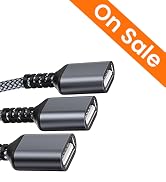 Itramax USB Splitter 1 in 3 Out 1FT,USB Y Cable Male to Female Extension Charging Cord Adapter,Mu...