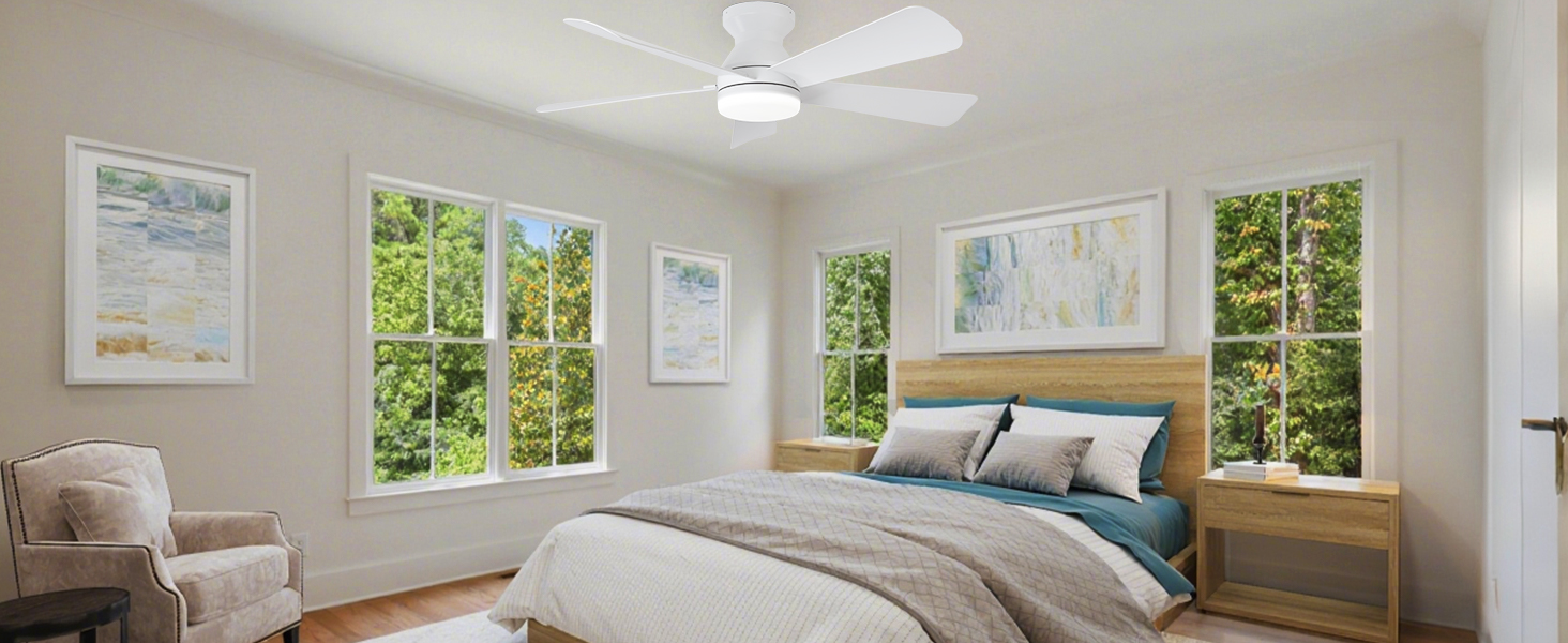bedroom ceiling fan with light