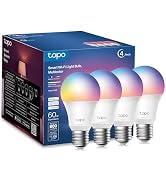Tapo TP-Link Smart Light Bulbs, 16M Colors RGBW, Dimmable, Compatible with Alexa and Google Home,...