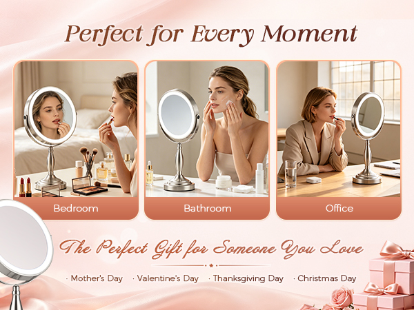 lighted makeup mirror