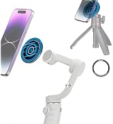 HAFOKO OM6 Magnetic Ring Holder Clamp Smartphone Tripod Adapter Mount with 1/4" Hole Compatible f...