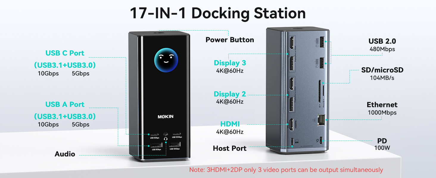 multi display docking station 4k@60hz