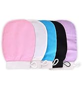 TECKE Korean Exfoliating Gloves 5 Pcs Skincare Exfoliating Glove Microdermabrasion at Home Exfoli...