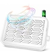 Linssy Nail Dust Collector, Rechargeable & Cordless Dust Collector for Nail Tech with Reusable HE...
