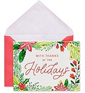 American Greetings Blank Christmas Thank You Cards with Envelopes, Holly (25-Count)