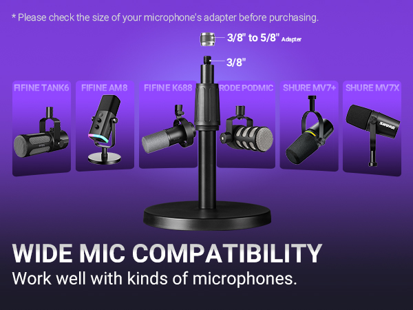 wide mic compatibility