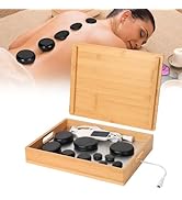 OnVisit Hot Stone Massage Set with Warmer Kit,10 PCS Rocks Stones with Heater Kit,Massage Warmer ...