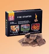 HGD Fire Starter, 64 Mini Square, Natural Fire Starters for BBQ, Campfire, Fireplace, Charcoal, W...