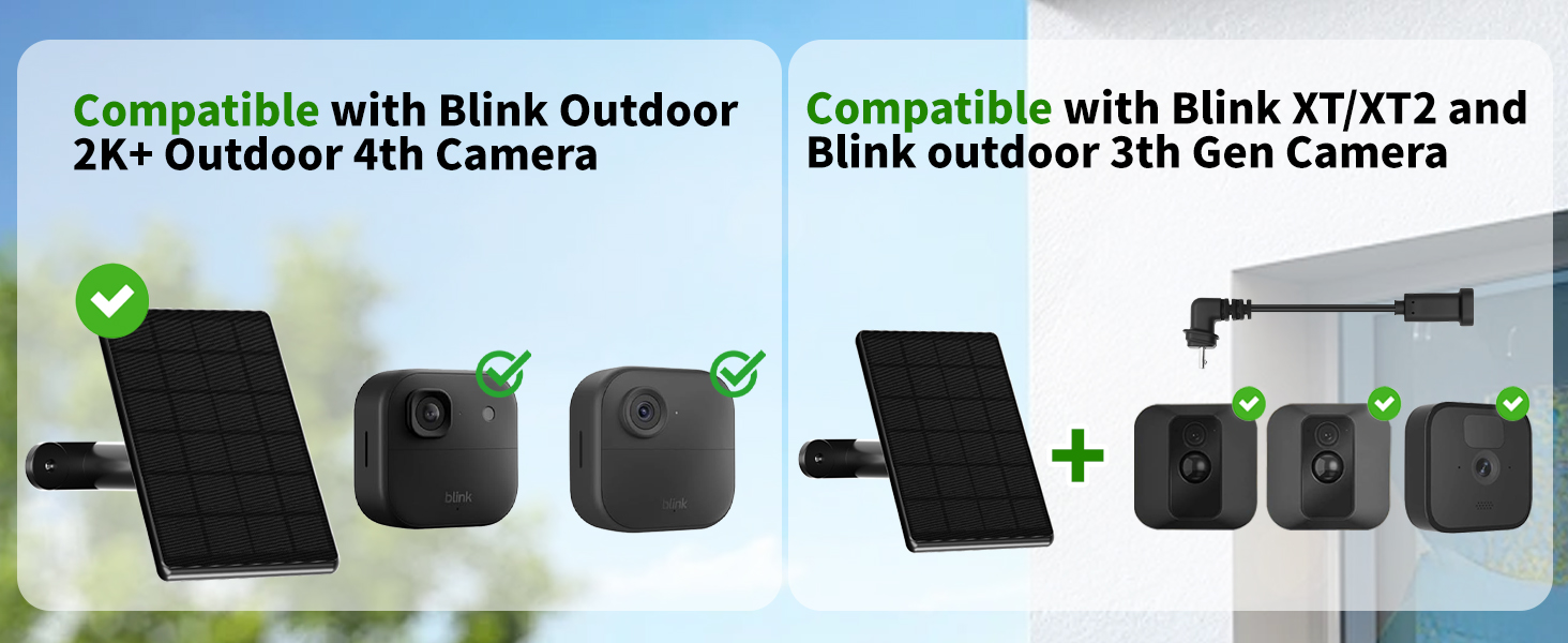 4 Pack 6W Solar Panel for Blink Camera, 2500mAH Panel Compatible with Blink Outdoor 4(4th Gen)/(3rd