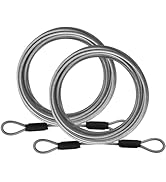 VIVBOO 1/8inch Stainless Steel Security Cable 4/6/10/15FT Luggage Lock Safety Wire Flexible Steel...