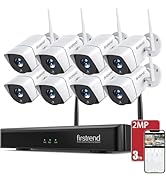(2026 New) Firstrend WiFi Wireless Security Camera System, 8Ch NVR with 8 CCTV Bullet Cameras & 3...