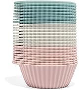 The Silicone Kitchen Reusable Silicone Baking Cup Silicone Muffin Liners for Cupcakes, BPA Free, ...