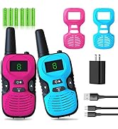 Walkie Talkies for Kids Rechargeable 2 Pack: Walkie-Talkies for Kid - Walky Talky for Kids - Long...