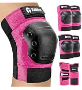 Tanden Skateboard Protective Gear Youth Knee Pads and Elbow Pads Set, Elbow and Knee Pads for Rol...