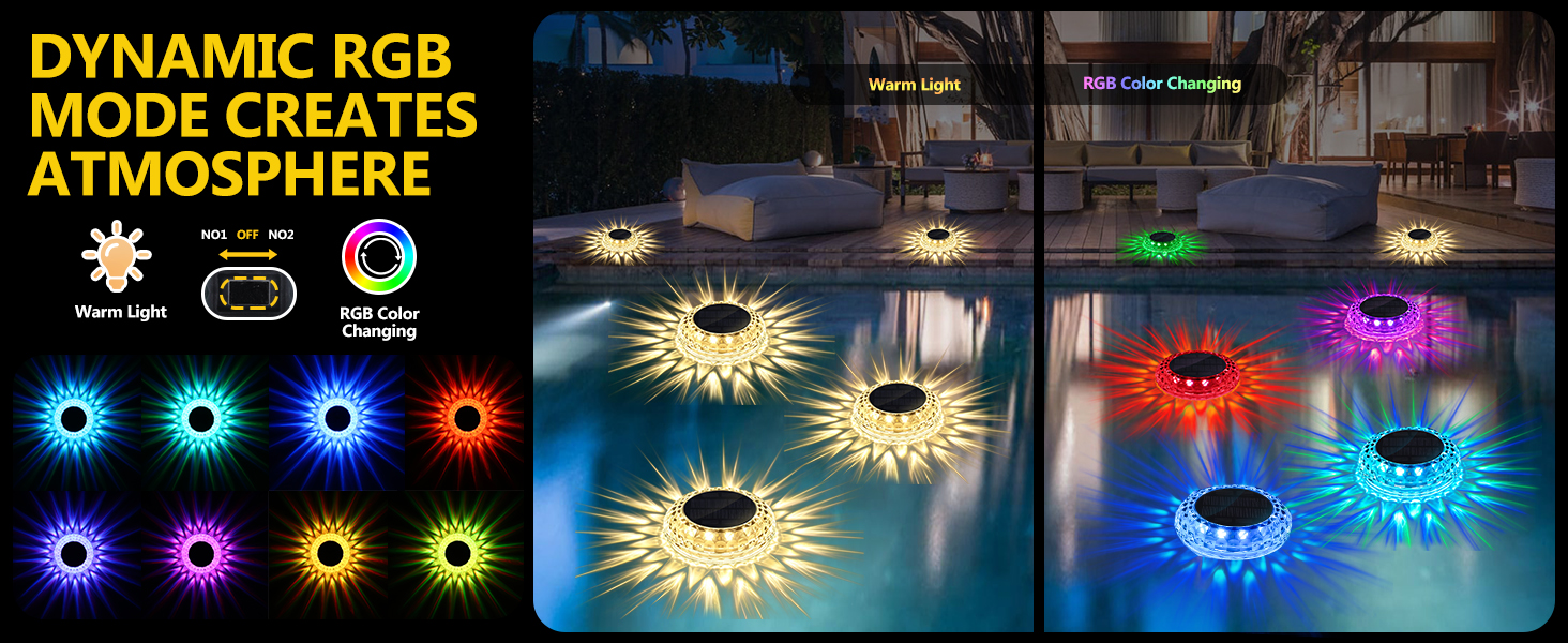 solar floating pool light