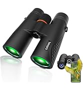 12x50 HD Binoculars for Adults High Powered with Upgraded Phone Adapter, Large View Binoculars wi...