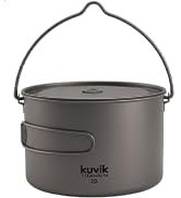 Kuvik 2L (67.6 oz) Titanium Pot with Bail Handle - Ultralight and Compact Pot for Backpacking, Ca...
