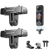AMAZEAR Magnetic Quick-Release Mount for Insta360 X5 (2 Pack), Insta 360 Accessories QR Adapter H...