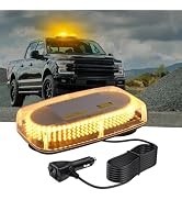 EYPINS 240 LED Rooftop Beacon Light - Amber 12/24V Magnetic High Visibility Emergency Strobe - Wa...