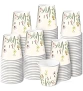 RUSPEPA 2 oz Bathroom Cups, Disposable Paper Cups - 100 Pack Wild Flower Design Printed - Mini Mo...
