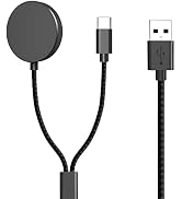 2 in 1 USB-C Magnetic Galaxy Watch Charger for Samsung Galaxy Watch 7/6/5/4/3/Classic, Pro 5/4, A...