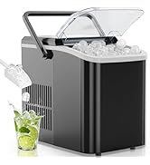 OLIXIS Countertop Ice Maker Machine with Handle, Auto-Cleaning Portable Ice Maker with Basket & S...