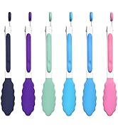 7-Inch Silicone Tongs Pack of 6, Small Stainless Steel Tongs with Silicone Tips for Cooking, Serv...