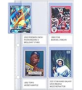 TopLoader Binder Pages, Toploader Storage Trading Card Sleeves for 3 Ring Binder, 4-Pocket Binder...