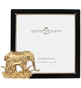 GIFTY GIFTY Square Elephant Enamel Photo Frame / 4x4 In | For Vertical Display on Tabletops | Per...