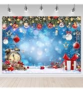 Mocsicka Christmas and Happy New Year Backdrop New Year Eve Winter Christmas Holiday Party Decora...