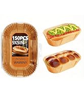 150 Pack 9x5 Inch Loaf Pan Liners, Non-Stick Cake Baking Sheets, Unbleached & Greaseproof Baking ...