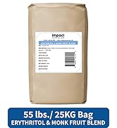 Impact White Monk Fruit & Erythritol Sweetener Blend - Gluten Free, Zero Calories, Net Carbs, Ket...