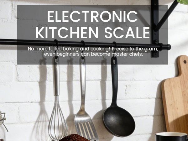 ELECTRONICKITCHEN SCALE No more failed baking and cooking! Precise to the gram,