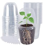 winemana 36 Set Nursery Pots with Humidity Dome, Clear Nursery Pots for Plants, Seed Starting Pot...