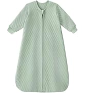 Yoofoss Baby Sleep Sack 6-12 Months 1.0 Tog Long Sleeve Sleep Sack Organic Cotton Wearable Blanke...