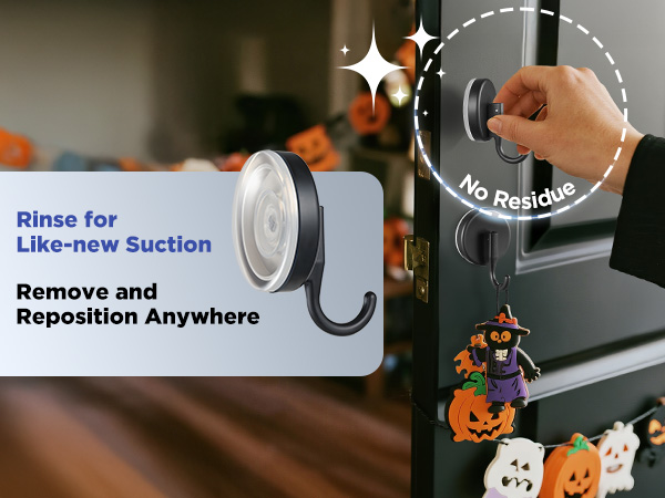 Wreath Hanger for Front Door Heavy Duty Suction Cup Reef Hook for Glass Window Over Door