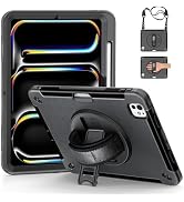 Junfire Protective Case for iPad Pro 11-Inch M4 2024, A2836/A3006 Shockproof Rugged Carrying Case...