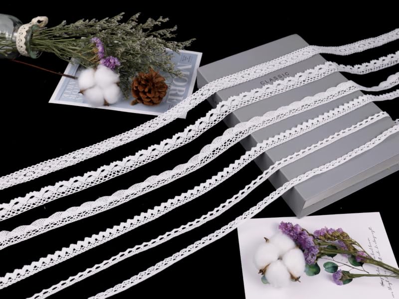 white cotton lace ribbon trim