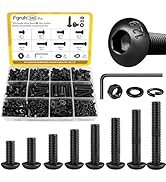 Fgruh 560PCS M6 Hex Socket Button Head Bolt Assortment Kit, M6-1.0x10/12/14/16/20/25/30/35 mm But...