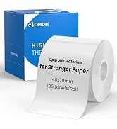 Clabel Thermal Label for 221B Label Maker, 1.57'' x 2.76'' (40x70mm) Thermal Sticker Labels Tape,...