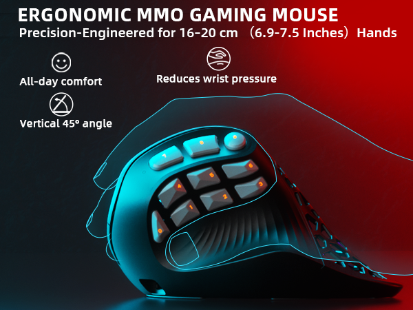 mmo gaming mouse,vertical gaming mouse,vertical mmo mouse,ergonomic mmo mouse
